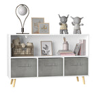Kids Bookshelf & Toy Storage Organizer with Fabric Drawers