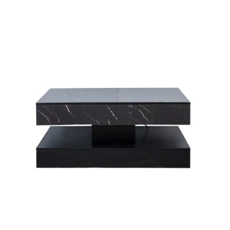 6.93" Modern LED Coffee Table with Storage Drawer