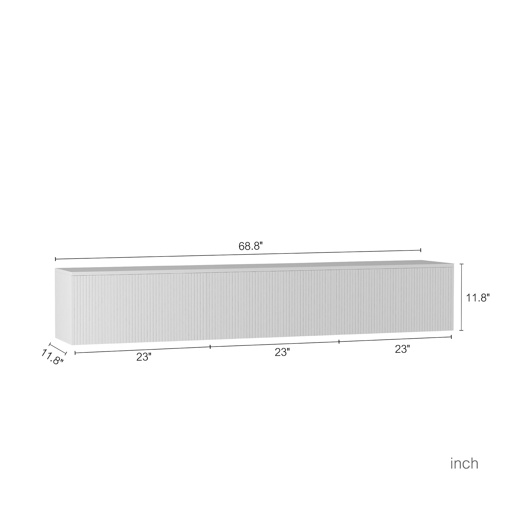 Minimalist Floating TV Stand with LED Lights for 55–65" TVs