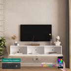 Minimalist Floating TV Stand with LED Lights for 55–65" TVs