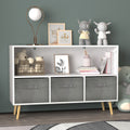 Kids Bookshelf & Toy Storage Organizer with Fabric Drawers