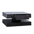 6.93" Modern LED Coffee Table with Storage Drawer