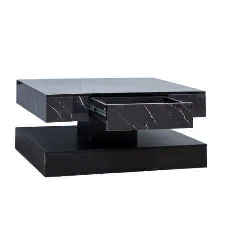 6.93" Modern LED Coffee Table with Storage Drawer