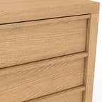 Natural Wood 6-Drawer Dresser – Flo Collection Modern Bedroom Storage