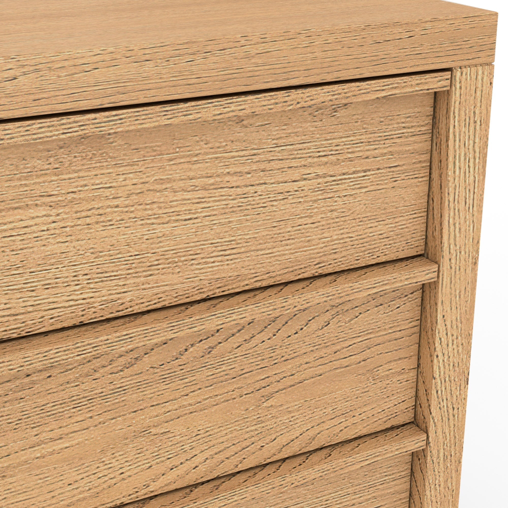 Natural Wood 6-Drawer Dresser – Flo Collection Modern Bedroom Storage