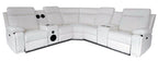 Chicago Power Sectional – White Recliner