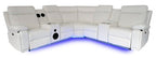 Chicago Power Sectional – White Recliner