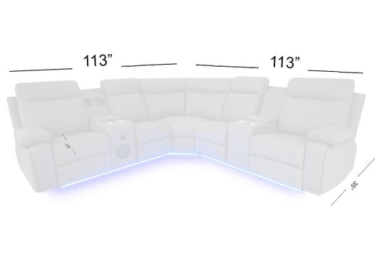 Chicago Power Sectional – Black