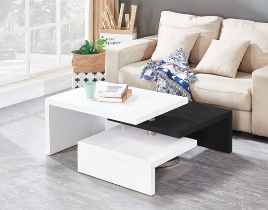 Black & White Adjustable Coffee Table-3040