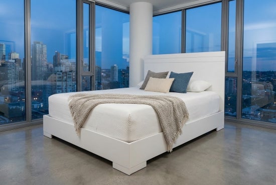 Allegro Platform Bed – White Matte