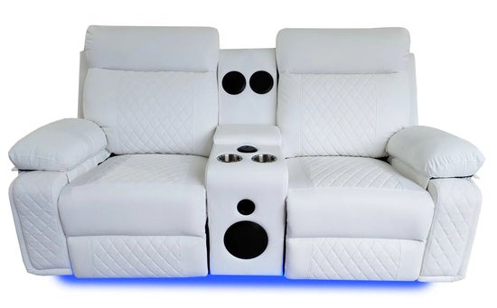 Baltimore Power Recliner Sofa Set- White