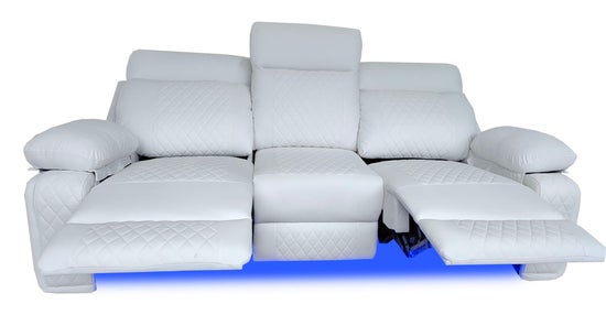 Baltimore Power Recliner Sofa Set- White