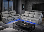 Baltimore Power Recliner Sofa Set- Grey
