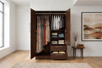 Double Wardrobe with Chrome Handles – 72” Storage Cabinet