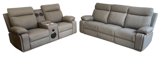 Baltimore Power Recliner Sofa Set- Grey