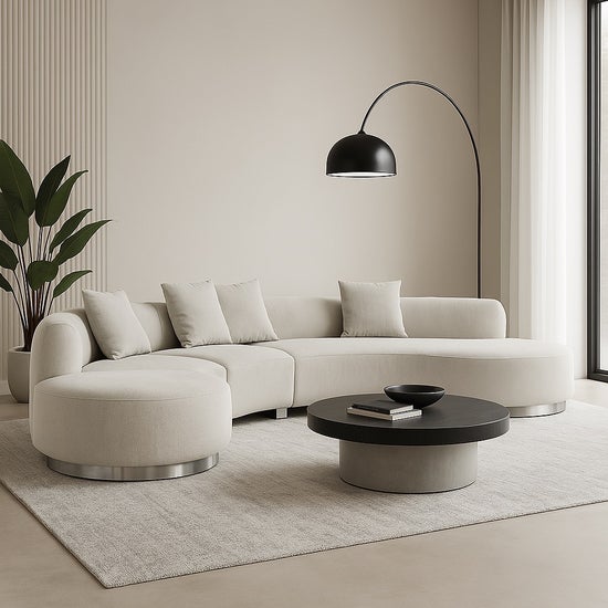 Brickell Contemporary Sofa- Cream