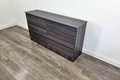 Modern Dark Grey Charcoal 6-Drawer Handle-Free Dresser