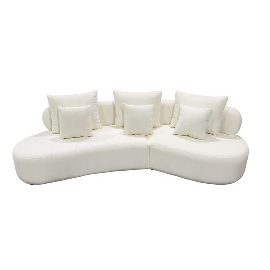 Grace Curved Sectional Sofa- Beige