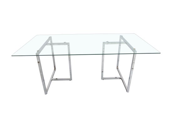 Zuri Modern 6-Seater Glass Dining Table