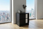 Metro Bedroom Collection – Black Matte with White Matte Accent