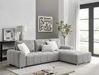 Roma Sectional – Light Grey (Right-Facing)