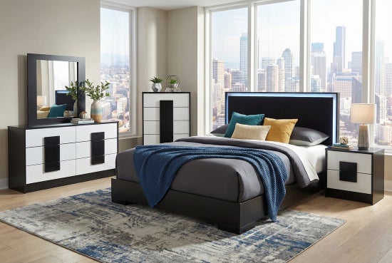 Paris Bedroom Collection – Led Headboard Matte Finish