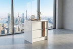Vienna Bedroom Collection – White Glossy with Caramel Accent