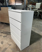Modern White 5-Drawer Handle-Free Chest