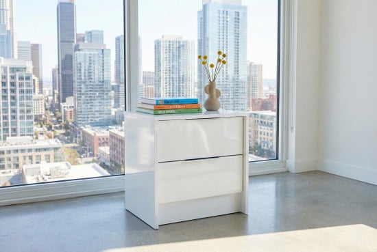 Florence Nightstand – White Glossy
