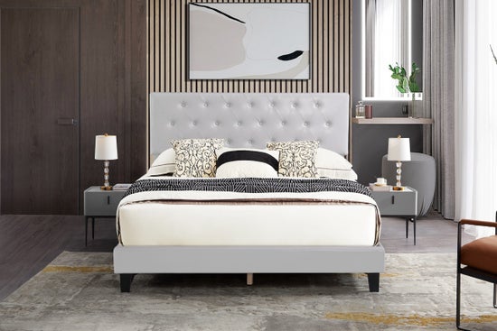 The Brielle Modern Platform Bed – White Model SS8137