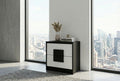 Paris Nightstand – Black with White Matte Accent