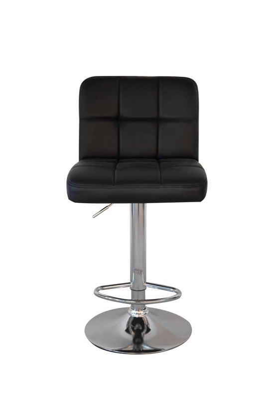 Modern Adjustable Bar Stools – Black (Set of 2)