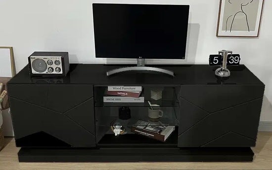 Modern Edge TV Stand- Black 4809