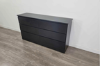 Modern Black 6-Piece Bedroom Set w/ Upholstered Bed