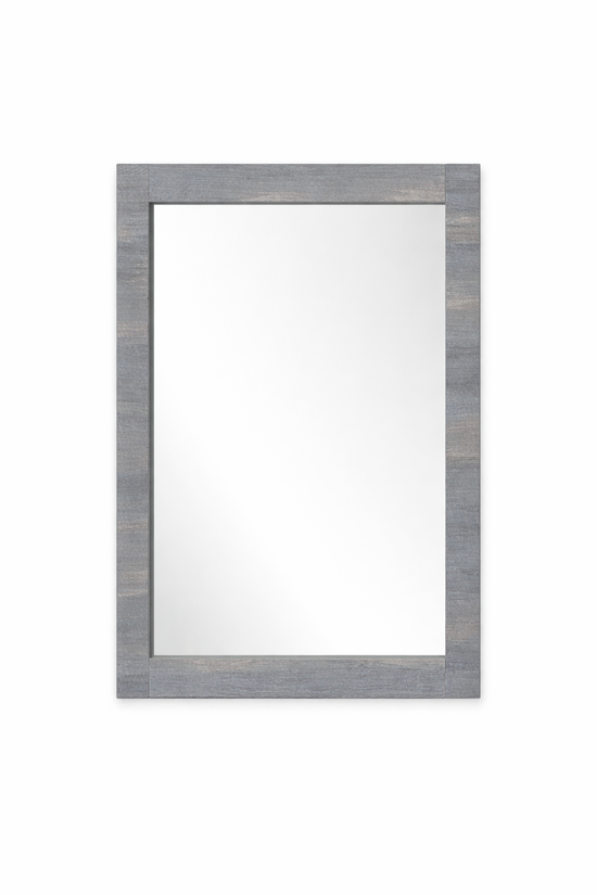 Modern Framed Dresser Mirror – Light Charcoal Grey