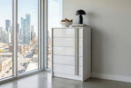 Vienna Bedroom Collection – White Glossy with Light Gray Accent