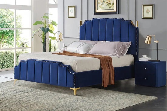 Regal Velvet Royal Blue and Gold Trim-9906