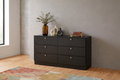 Milano 6-Drawer Dresser – Black Matte