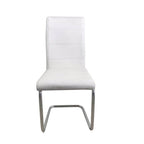Modern Chrome Cantilever Dining Chairs 2059- Set Of 2