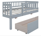 Twin Platform Storage Bed with Headboard & 2 Drawers