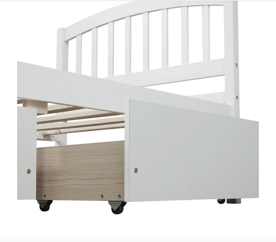 Twin Platform Storage Bed with Headboard & 2 Drawers