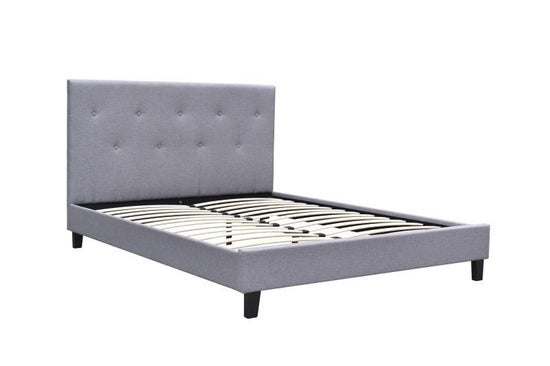 Modern Fabric Upholstered Platform Bed – Dark Grey Model SS8311