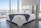 Vienna Bedroom Collection – White Glossy with Caramel Accent
