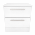 Rio Nightstand with Handles- White