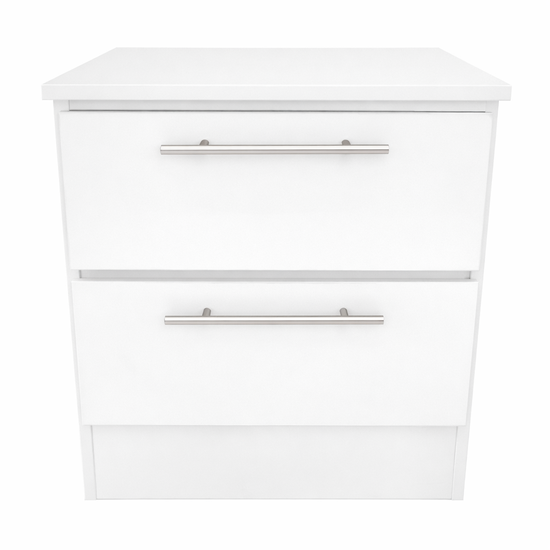 Rio Nightstand with Handles- White
