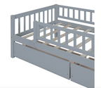 Twin Platform Storage Bed with Headboard & 2 Drawers