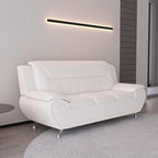 Venecia Faux Leather Living Room Set- White