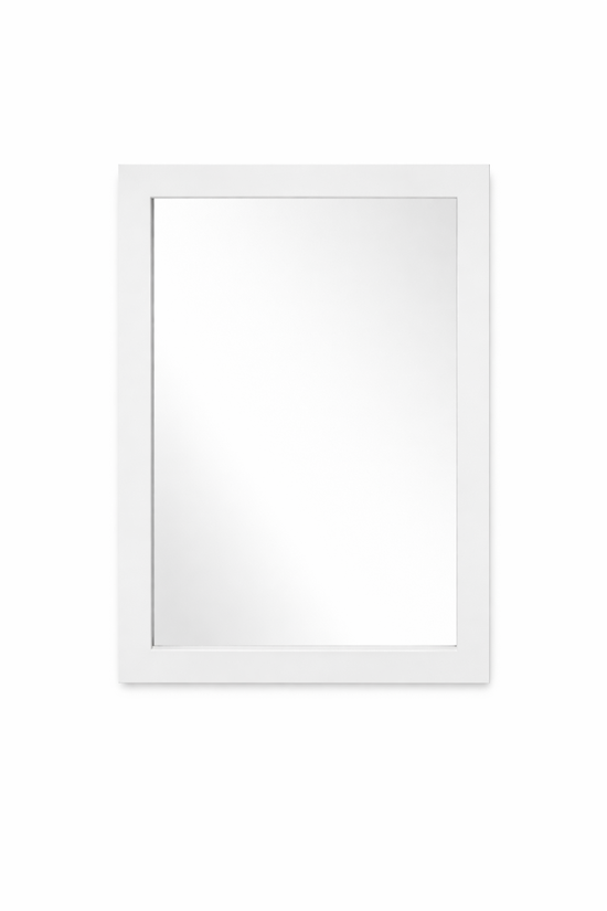 Modern Framed Dresser Mirror – White