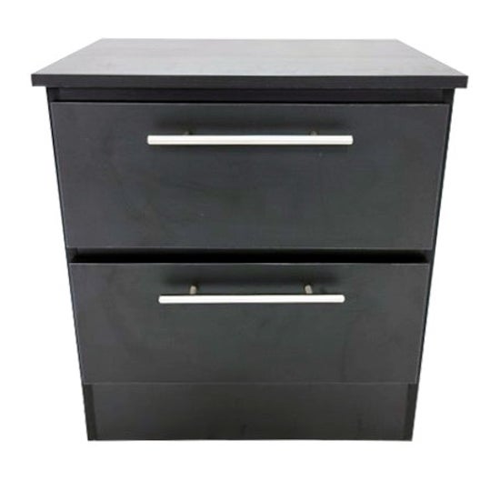 Rio Nightstand with Handles- Black