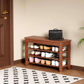 Solid Wood Entryway Shoe Rack Bench – Heavy Duty Storage